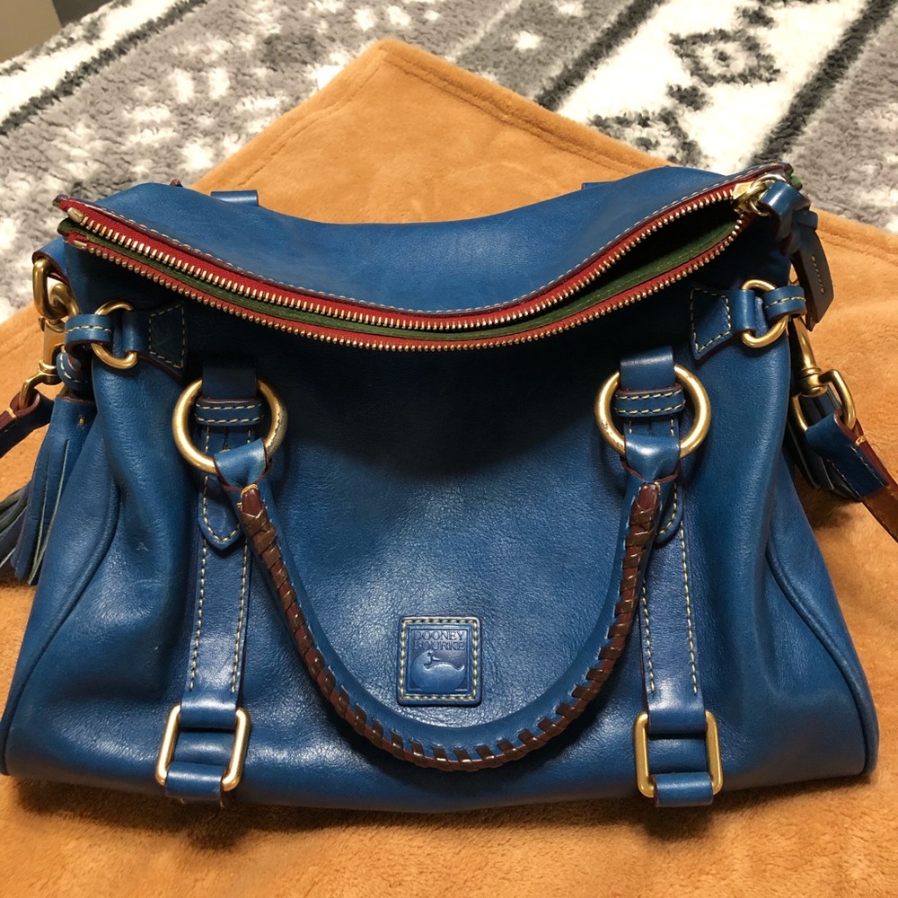 Dooney & Bourke Florentine Leather Satchel (blue)